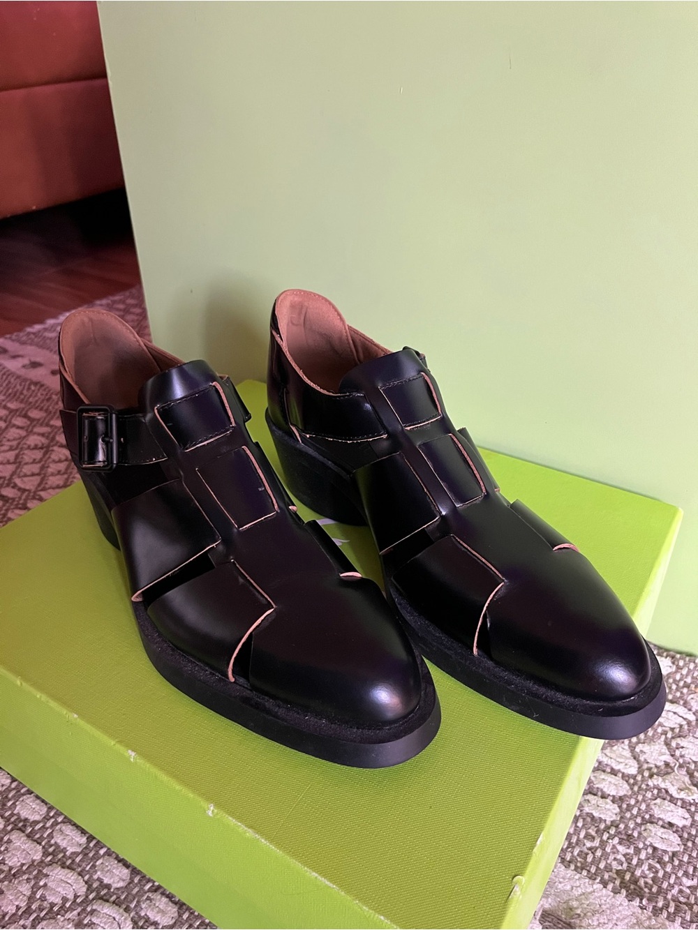 NWOT Camper leather heeled sandals - Picture 6 of 11